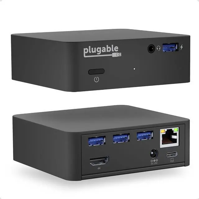 Alt view image 10 of 16 - Plugable USB C Dock with 85W Charging Compatible with Thunderbolt 3 and USB-C MacBooks and Select Windows Laptops (HDMI up to 4K@30Hz, Ethernet, 4X USB 3.0 Ports, USB-C PD, includes VESA Mount)