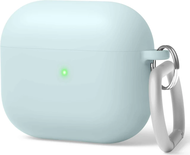Main image of Liquid Hybrid Case for AirPods 3 Triple Layer Protection, Keychain Included, Wireless Charging, Shock Resistant (Mint)