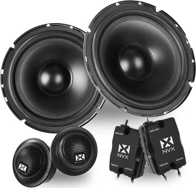 Main image of NSP65KIT 6.5" Car Speakers, 600W Max, 200W RMS, 2-Way Component System w/Silk Dome Tweeters & Passive X-Overs, Easy to Install in Cars/Trucks/Doors (Pair)