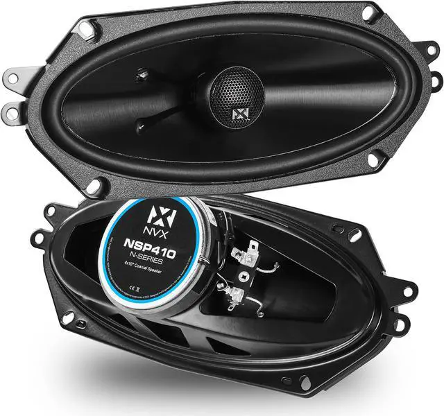Main image of ® 4x10 Car Speakers 2-Way Coaxial (Pair) | 480W Max, 160W RMS Coaxial Speaker w/Silk Dome Tweeters & Built-in X-Overs, Easy to Install in Cars/Trucks/Doors