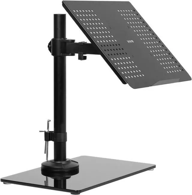 Alt view image 8 of 8 - VIVO Freestanding Adjustable Laptop Desk Stand with Tempered Glass Base, Fits Laptops up to 17", Black, STAND-V001FGL