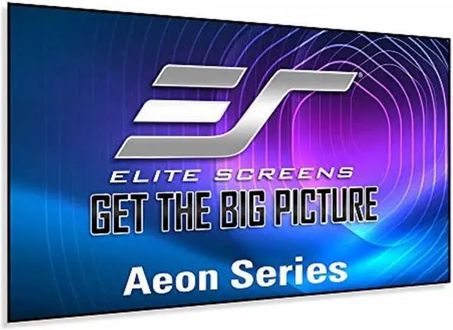 Alt view image 14 of 14 - Elite Screens Aeon CineGrey AR120H2 Fixed Frame Projection Screen - 120" - 16:9 - Wall Mount