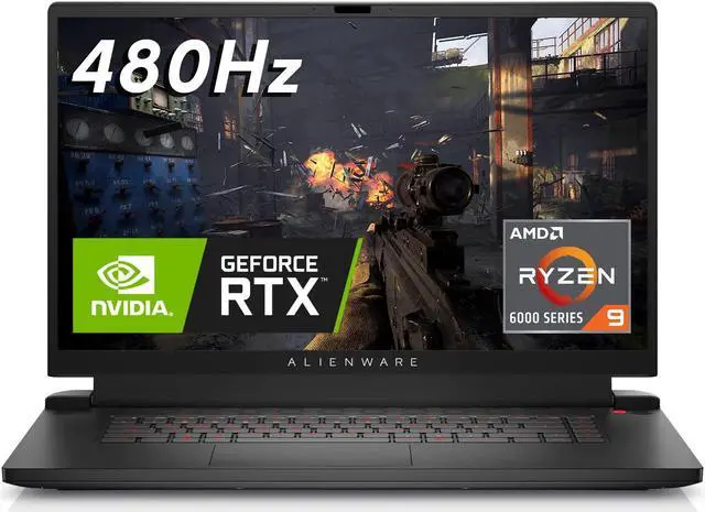 Alt view image 8 of 8 - Alienware M17R5 Gaming Laptop - 17.3-inch FHD 480Hz Display, AMD Ryzen 9-6900HX, 32GB DDR5 RAM, 1TB SSD, NVIDIA GeForce RTX 3080 GDDR6, Windows 11 Home, 1 Year Premium Support - Dark Side of the Moon