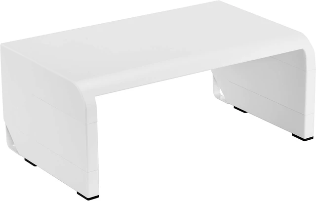 Main image of Office Konnect Adjustable Monitor Stand Riser, 4 Height Adjustments, Built-In Cable Management, Rubber Feet - White