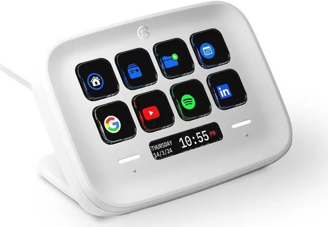 Main image of Elgato Stream Deck Neo - 8 Customizable Keys  2 Touch Points  Speed Through Tasks & Workflows - Control Word  Excel  Powerpoint  Teams  Zoom  Spotify And More  Drag-N-Drop Setup - Works With Mac & Pc