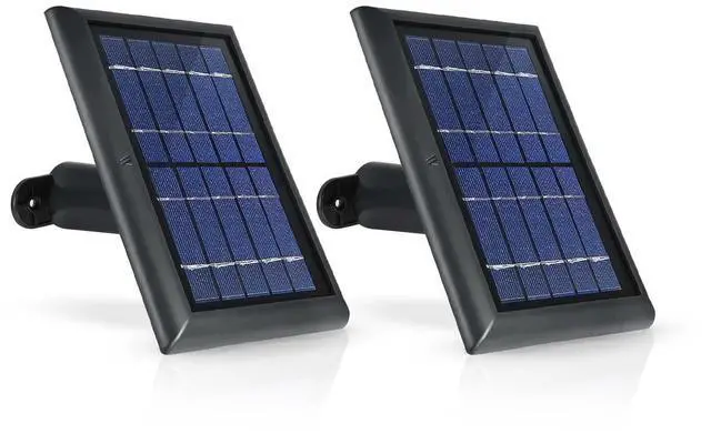 Main image of Solar Panel Compatible with Ring Spotlight Cam/Plus/Pro Battery, Stick Up Cam/Pro & Outdoor Cam Plus Battery - Continuous Power for Ring Surveillance Camera (2-Pack, Black)
