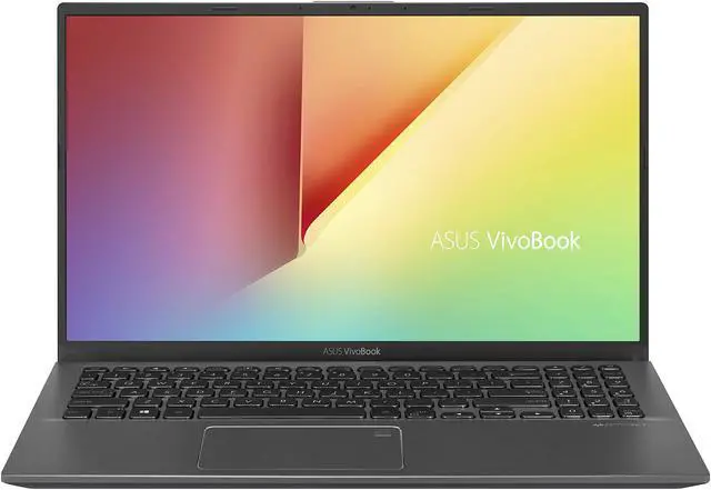 Main image of ASUS VivoBook 15 Thin and Light Laptop, 15.6â FHD vIPS Display, Intel Core i3-1005G1 CPU, 8GB RAM, 128GB SSD, Backlit Keyboard, Fingerprint, Windows 10 Home in S Mode, Slate Gray, F512JA-AS34-CA