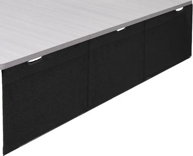 Alt view image 8 of 8 - VIVO Black Under Desk Privacy & Cable Management Organizer Sleeve Wire Hider Panel - 71" Length Kit (DESK-SKIRT-71)