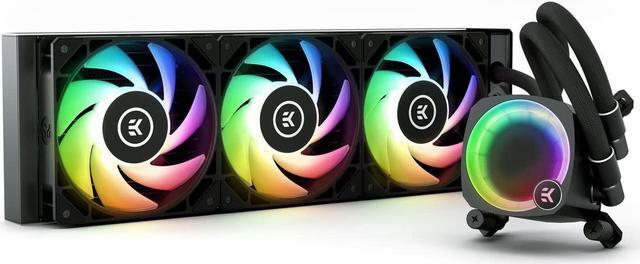 Alt view image 8 of 8 - EK Nucleus AIO CR360 Lux D-RGB 360mm AIO Liquid CPU Cooler with EK FPT 120mm Fans - Compatible with latest Intel and AMD CPU sockets - LGA 1700 and AM5