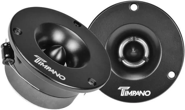 Main image of TPT-ST3 Black Slim Super Tweeter, 600 Watts 4 Ohm, 105 dB, 1 in Voice Coil, 3.75 Inch Pro Car Sound System Bullet Tweeters (Pair)