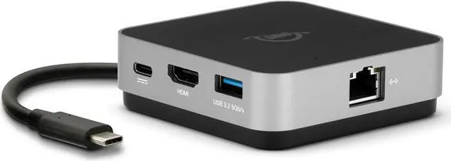 Alt view image 7 of 13 - OWC OWCTCDK6P2SG USB-C Travel Dock E - Space Gray