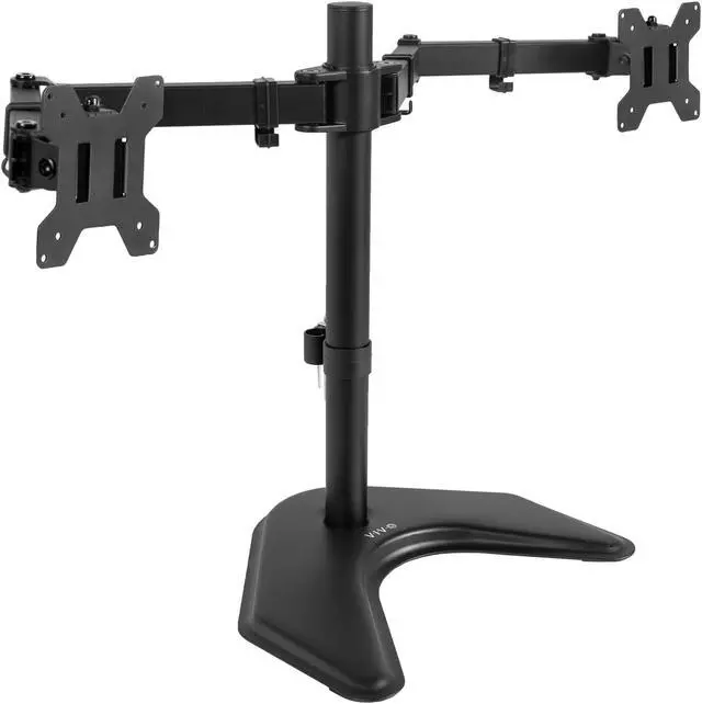 Alt view image 8 of 8 - VIVO Black Dual Monitor Articulating Desk Stand Mount, Fits Up to 32" Screens