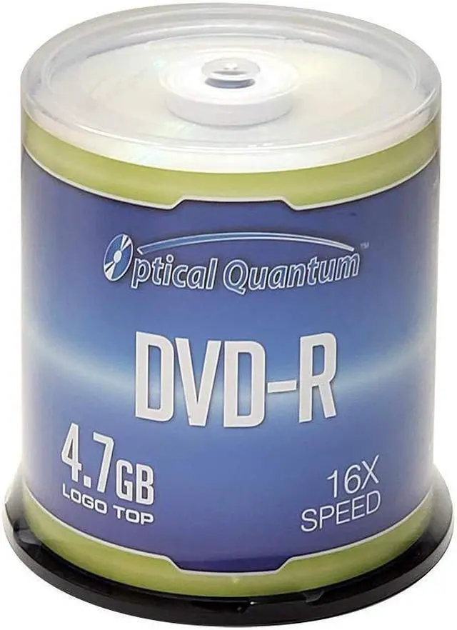 Alt view image 8 of 8 - Optical Quantum DVD-R 4.7GB 16x Logo Top Media Disc  100pk Cake Box OQDMR16LT-BX, 100 Discs