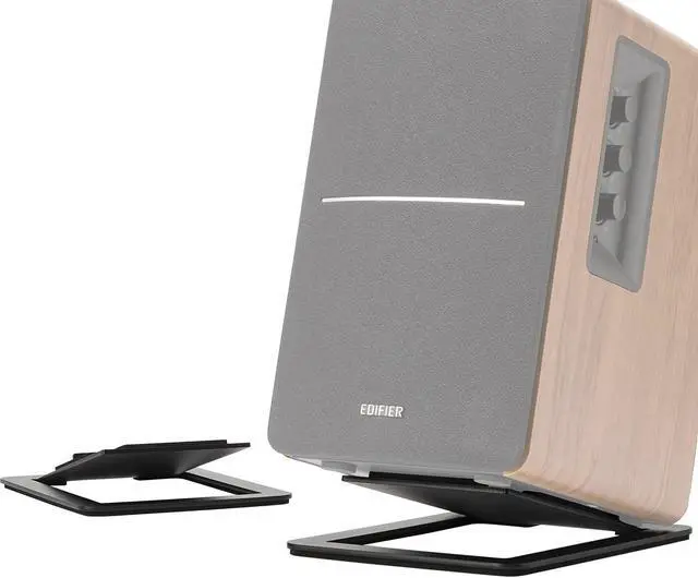 Alt view image 8 of 8 - Ventray 7" Desktop Speaker Stands for Midsize Bookshelf Computer Speakers, Studio Monitor Vibration Damping Tilted Tabletop Speaker Stands, Black - Pair