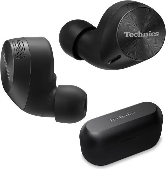 Alt view image 2 of 2 - technics hifi true wireless multipoint bluetooth earbuds with noise cancelling, 3 device multipoint connectivity, wireless charging, impressive call quality, ldac compatible - eah-az60m2-k (black)