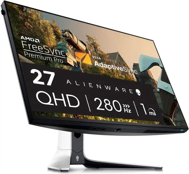Alt view image 6 of 10 - Alienware Gaming Monitor - 27-inch (2560 x 1440) 240Hz Display (DP 1.4), 1ms Response Time, NVIDIA G-Sync, Preset OSD Modes, Height/Tilt/Swivel/Pivot Adjustability - Lunar Light AW2723DF