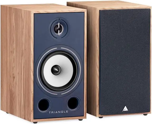 Main image of Triangle Borea Br03 Hi-Fi Bookshelf Speakers - Light Oak Blue (Pair)