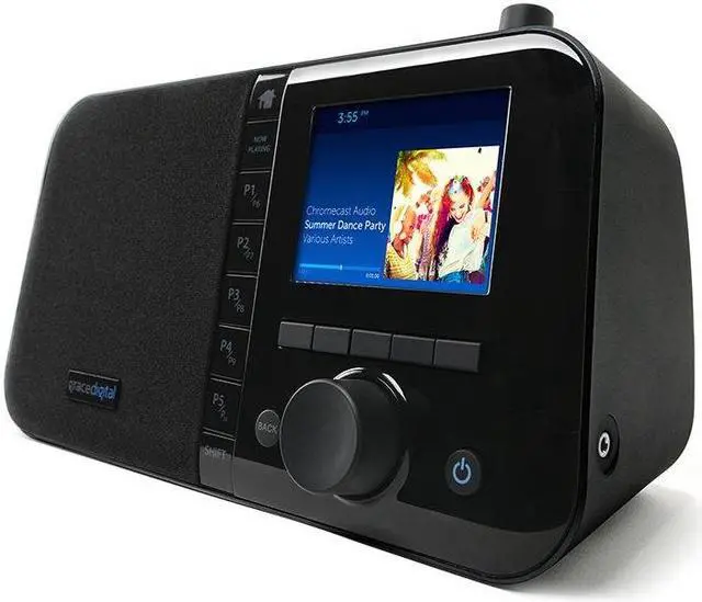 Main image of Grace Digital Mondo Elite Smart Internet Radio  Bluetooth  Wi-Fi  7-Day Alarm - Microphone-Free (Black)