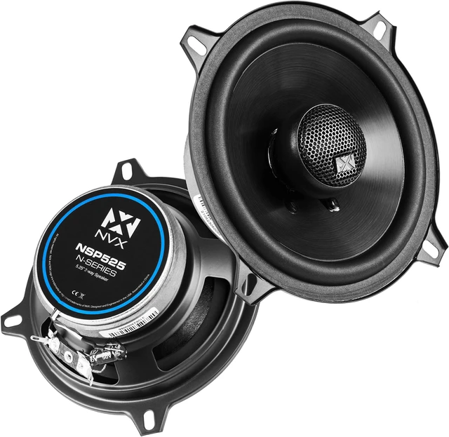 Main image of NSP525 5.25" Car Speakers, 480W Max, 160W RMS, 2-Way Coaxial w/Silk Dome Tweeters & Built-in X-Overs, Easy to Install in Cars/Trucks/Doors (Pair)