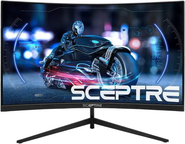 Alt view image 5 of 5 - Sceptre Curved 24" Gaming LED Monitor R1200 HDMI DisplayPort 165Hz 144Hz FreeSync G-Sync Compatible, Edgeless Build-in Speakers Machine Black 2021 (C248B-1858RN)