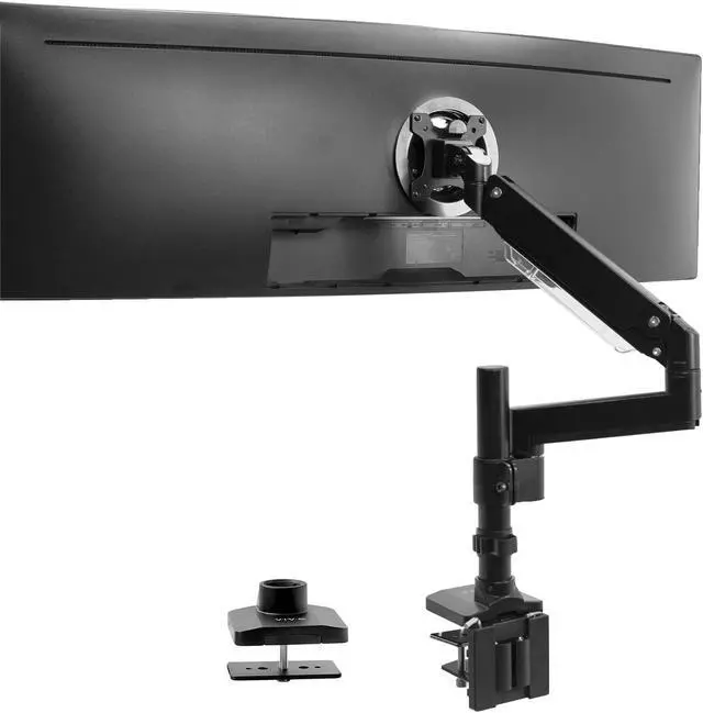 Alt view image 8 of 8 - VIVO Premium Aluminum Single Screen Monitor Desk Mount Stand w/ Extension Pole, Fits Ultrawides up to 49" (STAND-V101GT)