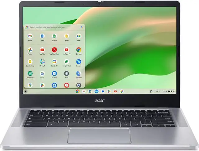 Alt view image 5 of 5 - Acer Chromebook 314 CB314-4HT-32X6 Laptop | Intel Core i3-N305 Processor | 14" Full HD (1920 x 1080) IPS Touch Display | 8GB LPDDR5 | 128GB eMMC | Intel Wi-Fi 6E AX211 | Chrome OS | Pure Silver