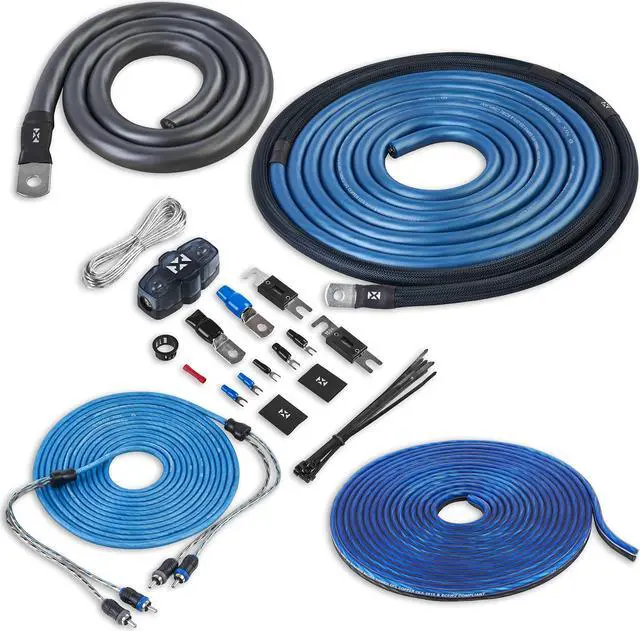 Alt view image 4 of 4 - nvx professional grade 100% copper, 2channel true spec 1/0 gauge amplifier installation kit w/rca interconnect 20 ft speaker cable xkit02
