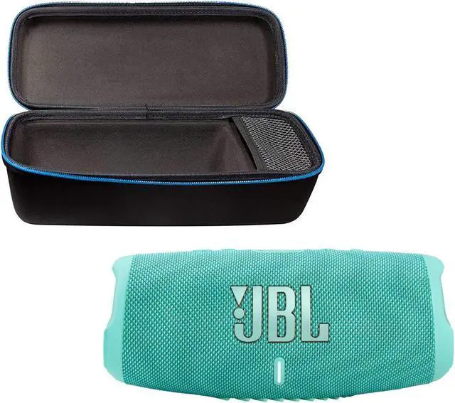 Alt view image 8 of 8 - JBL Charge 5 Teal Bluetooth Speaker & divvi Hardshell Case Kit