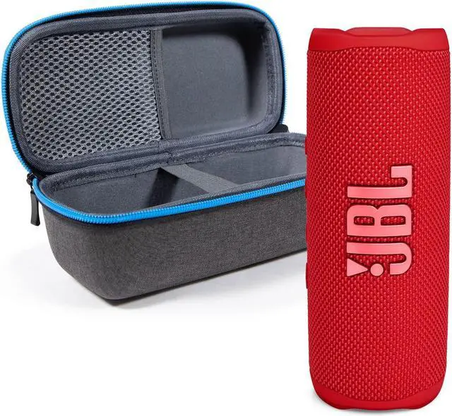 Alt view image 6 of 6 - JBL Flip 6 Red Portable Bluetooth Speaker and Divvi Case Kit