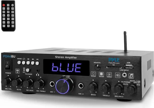 Alt view image 10 of 10 - Pyle PDA4BU Bluetooth 200 Watt Multi Channel Stereo Amplifier Audio Receiver