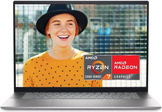 Alt view image 6 of 6 - Dell Inspiron 16 5625 Small Thin & Light Portable Laptop - 16 inch FHD+ (1920 x 1200) Display, AMD Ryzen 7 5825U, 16GB DDR4 RAM, 512GB SSD, AMD Radeon Graphics, Bluetooth, Windows 11 Pro - Silver