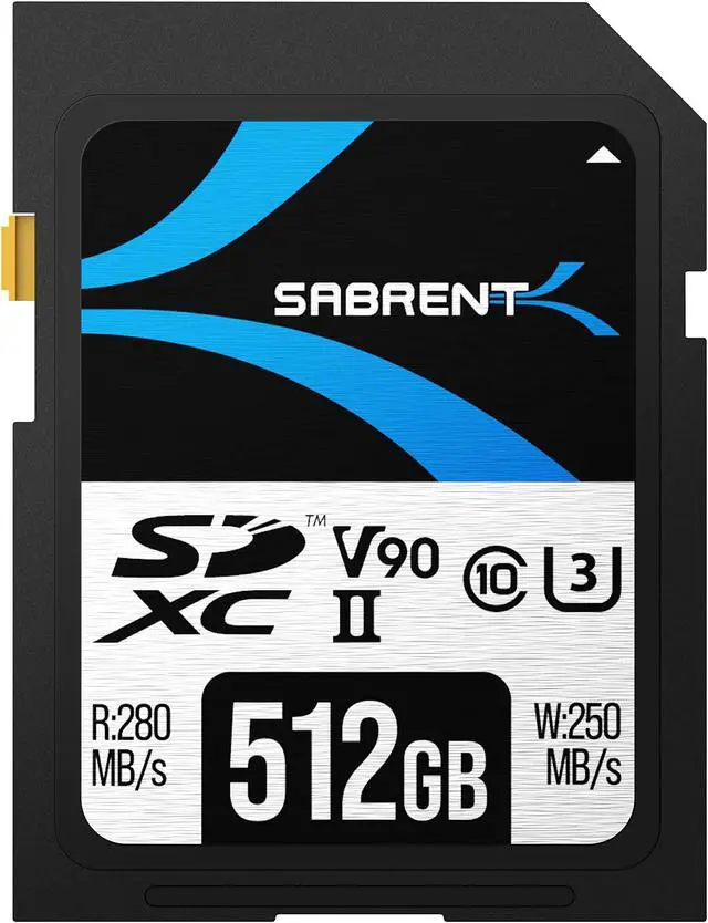 Alt view image 8 of 8 - SABRENT Rocket v90 512GB SD UHS-II Memory Card R280MB/s W250MB/s (SD-TL90-512GB)
