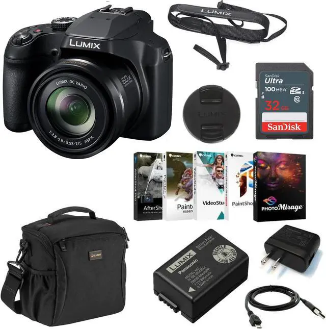 Alt view image 2 of 8 - Panasonic Lumix DC-FZ80 Digital Camera - Free Accessory Bundle #DC-FZ80K MA