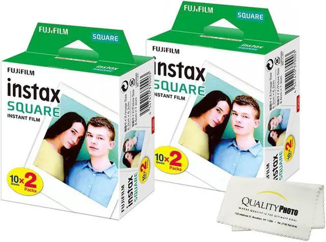 Main image of Fujifilm Instax Square Instant Film - 40 Exposures - For Use With The Fujifilm Instax Square Instant Camera + Quality Photo Microfiber Cloth
