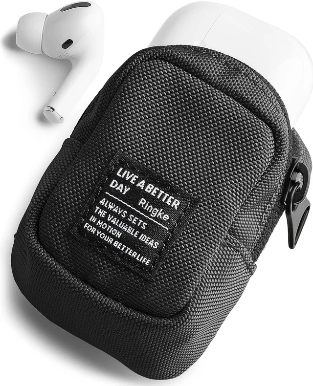 Main image of Mini Pouch Block, Small Bag for Universal Wireless Ear Buds, Durable Waterproof Keychain Backpack Accessories for AirPods Pro 3 & 2 & 1, AirPods 4 & 3 & 2 & 1 Case