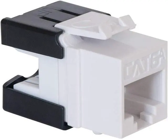Main image of ICC CAT6A Keystone Jack for HD Style Wallplate or Patch Panel - RJ45 - UL Listed Ethernet Cable Connector - PoE++ Rated - Compatible with JackEasy Termination Tool - White - 25-Pack