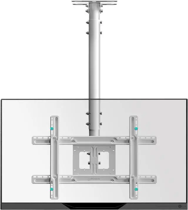 Alt view image 9 of 9 - ONKRON Ceiling TV Mount Hanging Height Adjustable TV Bracket - Drop Down TV Mount - Full Motion Pole TV Mount for 32 to 70 Inch LED LCD OLED 4K TVs, Flat Screens up to 150 lbs (N1L) White