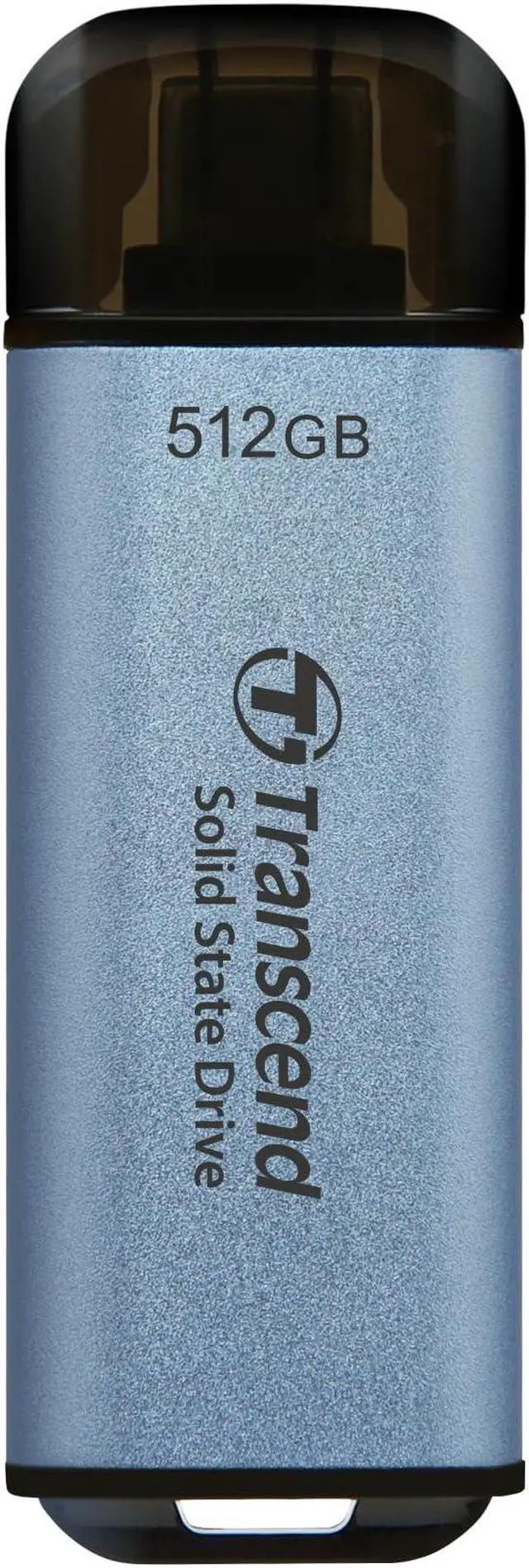 Alt view image 3 of 3 - Transcend Portable SSD ESD300C 512GB USB Type-C 10Gbps PS4/PS5 Compatible, Blue - TS512GESD300C
