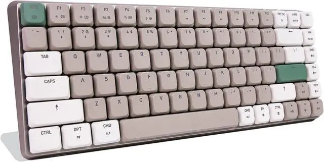 Alt view image 7 of 7 - Azio CSG20404 Cascade Low Profile/Slim Wireless Backlit Mechanical Keyboard, Bronze Base, Milk Tea KC - Forest Dark