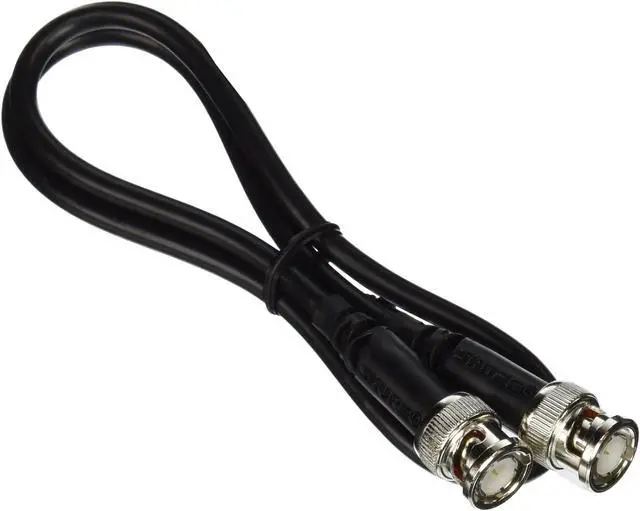 Main image of UA802 2-Feet UHF Coaxial Antenna Cable, BNC-BNC, RG58C/U Type, Black