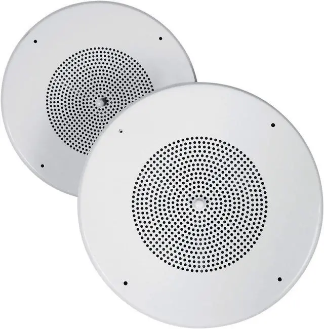 Alt view image 2 of 7 - MC80 Metal 8" 70V/25V Commercial in-Ceiling Speakers, 10-Pack | 8 Woofer, Adjustable Taps 5W, 2.5W, 1W, 0.5W, Steel Grilles, Off-White, Flush Ceiling Mount