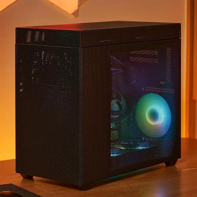 Alt view image 8 of 8 - SAMA IM01 Pro High Air Flow Natural Cooling Metal Mesh Panel MATX Micro ATX PC Computer Case Black, Good ventilated, Durable, Real bargain, Supports Upright/ Inverted Installation