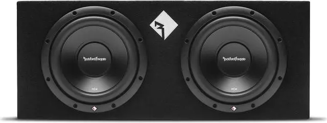Alt view image 7 of 7 - Rockford Fosgate R2-2X10 10 Inch Loaded Subwoofer Enclosure 2 Ohm Impedance
