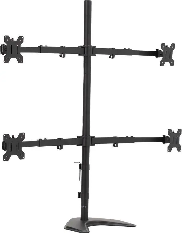 Alt view image 8 of 8 - VIVO Telescoping Quad Ultra Wide 27" to 38" Monitor Freestanding Desk Stand