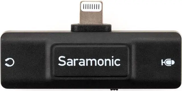 Main image of Saramonic SR-EA2D Lightning Audio Interface with 3.5mm TRS or TRRS Mic Input and 3.5mm Headphone Out for Apple iPhones and iPads with Lightning  Black