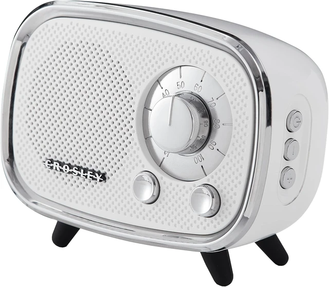 Main image of CR3039A-WH Rondo Portable Bluetooth Speaker, White Bluetooth In, Built-In Speaker, Rechargeable Lithium-Ion Battery, Up to 27 Hours of Listening at 50% Volume, USB Playback