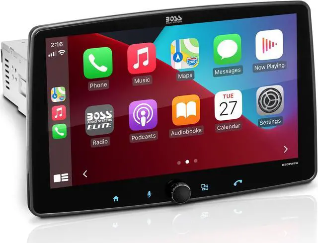 Alt view image 11 of 11 - BOSS Audio Elite BECPA9W 9" Wireless Apple CarPlay/Android Auto 1-DIN Car Stereo