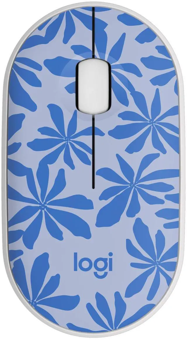 Main image of Logitech M340 Wireless Mouse with Limited Edition Prints  USB Receiver and Silent Clicks  Portable Wireless Mouse for Laptop  PC  Windows  Chrome  Surface - Blue Floral