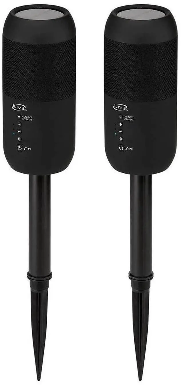 Main image of iLive ISBW240BDL ISBW240BDL Bluetooth Indoor and Outdoor Waterproof Speakers with Removable Stakes 2 Count Black