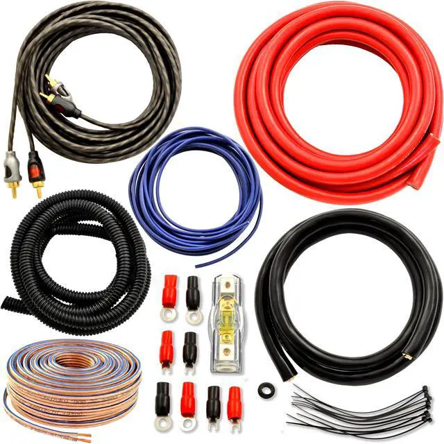 Alt view image 8 of 8 - Car Audio 4 Gauge Flexible Wire & Cable Complete Amplifier Install Wiring Amp Kit